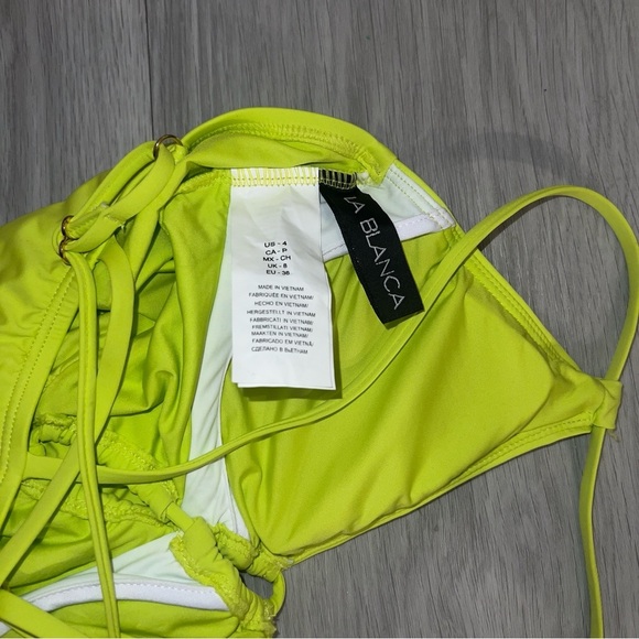 New LA BLANCA Lace-Up Underwire One-Piece Swimsuit retails $120 - Picture 5 of 6